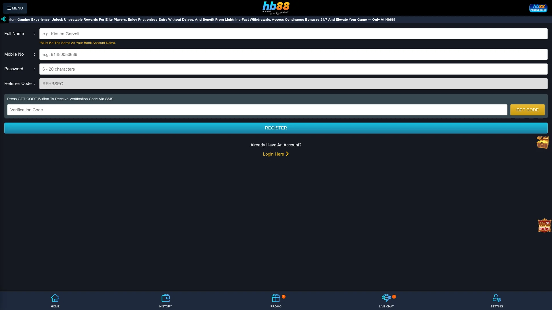 Hb88 Casino desktop platform for Australian players